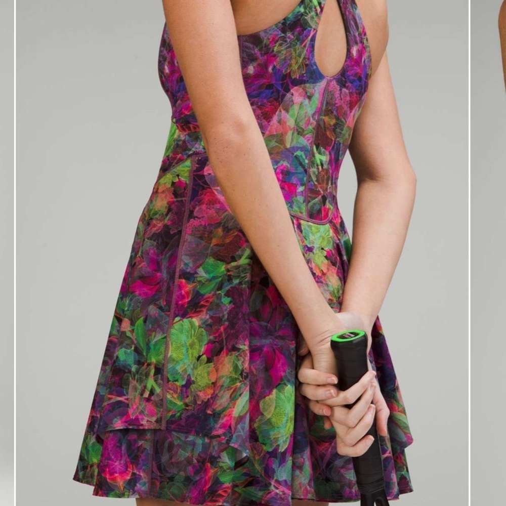 Lululemon Court Crush Tennis Dress Vivid Floral - Picture 3 of 8
